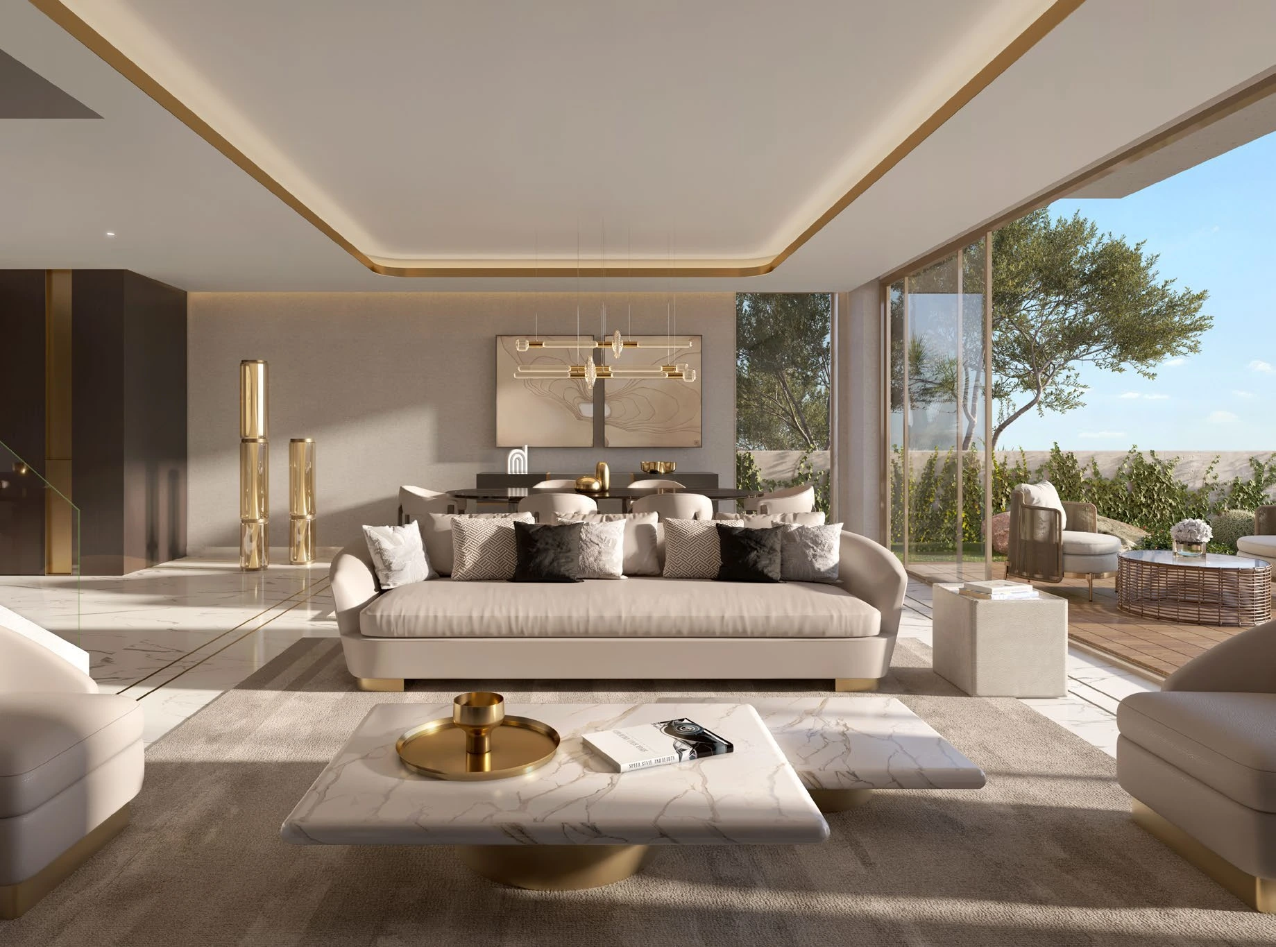AIDA · Villa living room · Project illustration · indicative