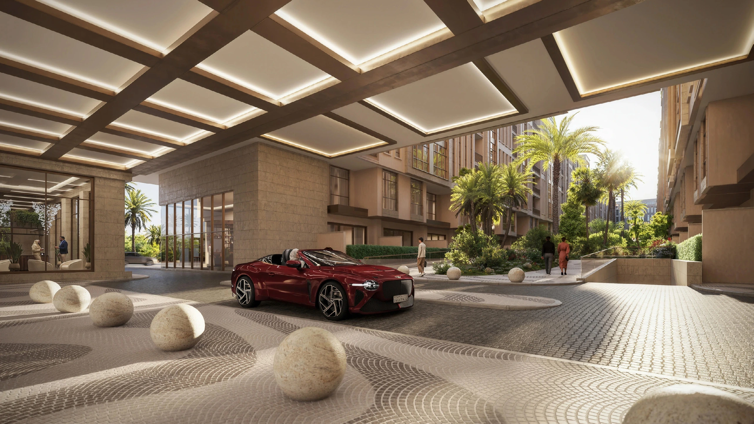 Trump Plaza · Arrival courtyard · Project illustration · indicative