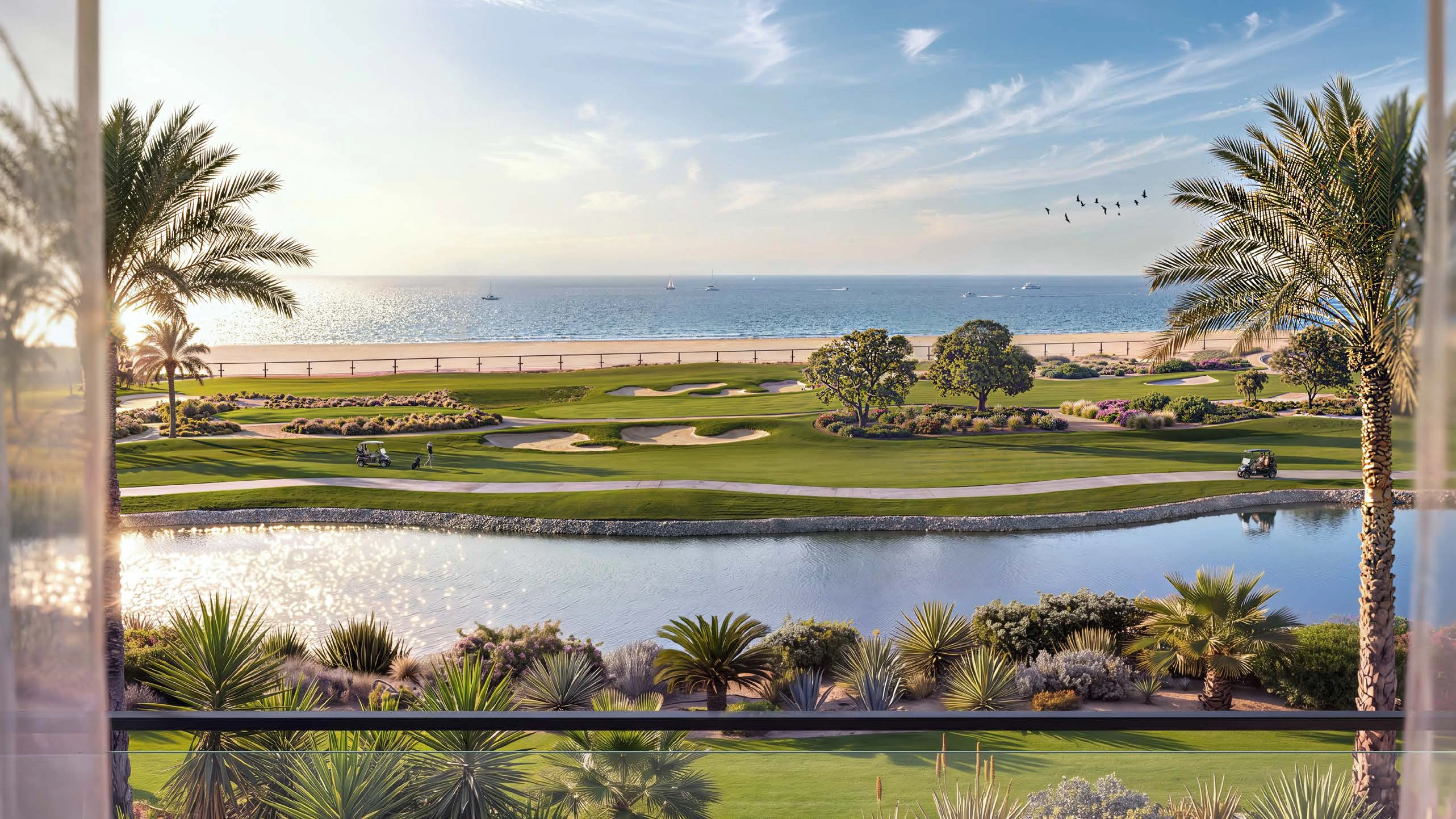 Trump Residences Simaisma · Golf and coastal landscape · Project illustration · indicative