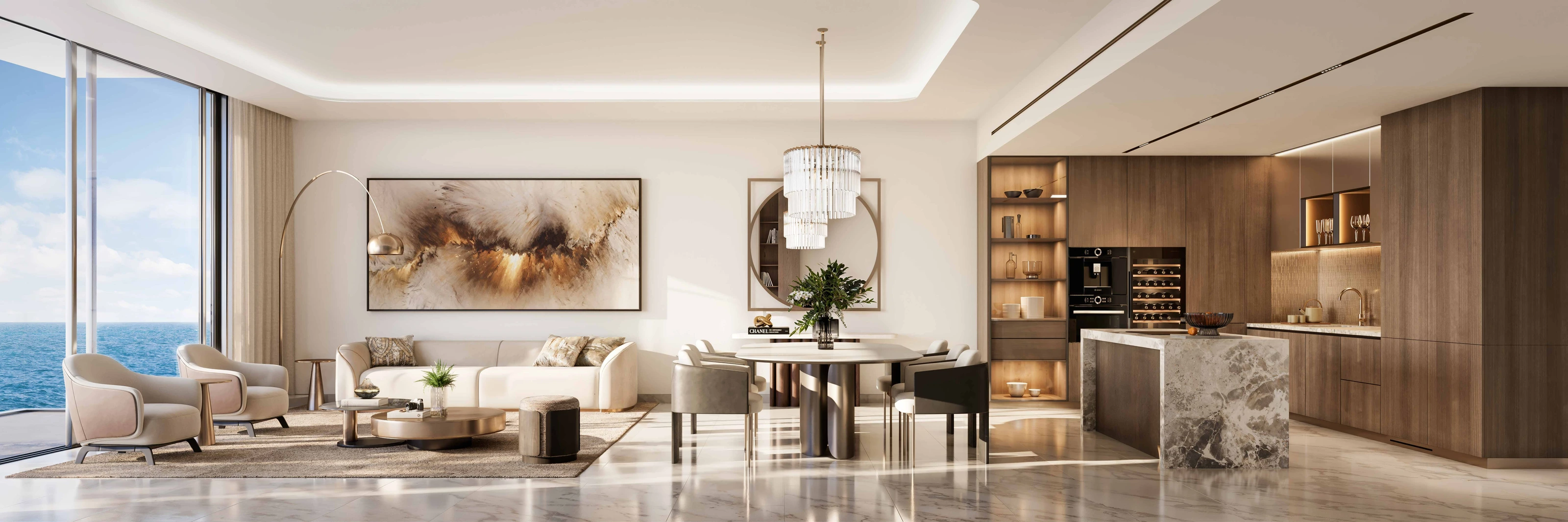 Trump Tower Jeddah · Living and dining space · Project illustration · indicative