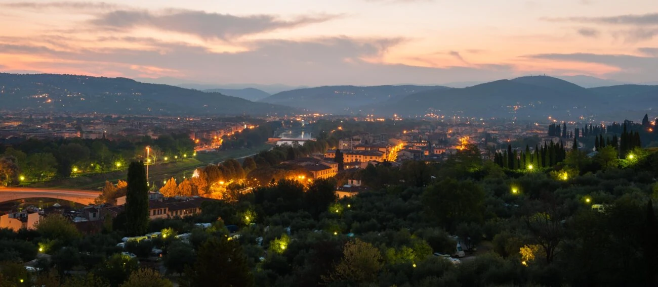 Fiesole · Tuscan landscape at dusk — destination context.